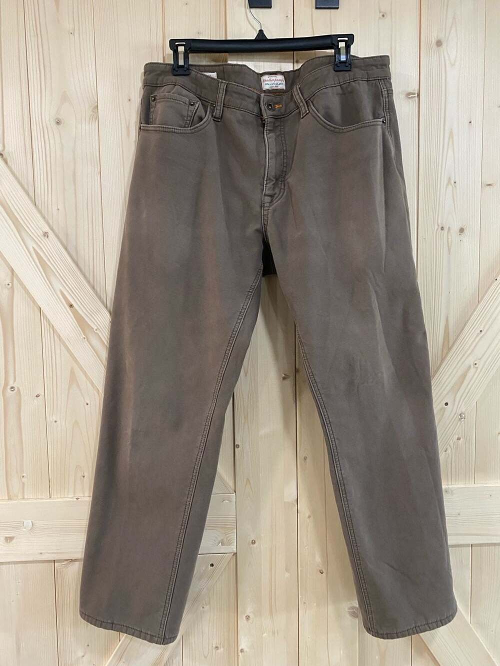 Weatherproof Vintage Brown Fleece Lined Canvas Pants